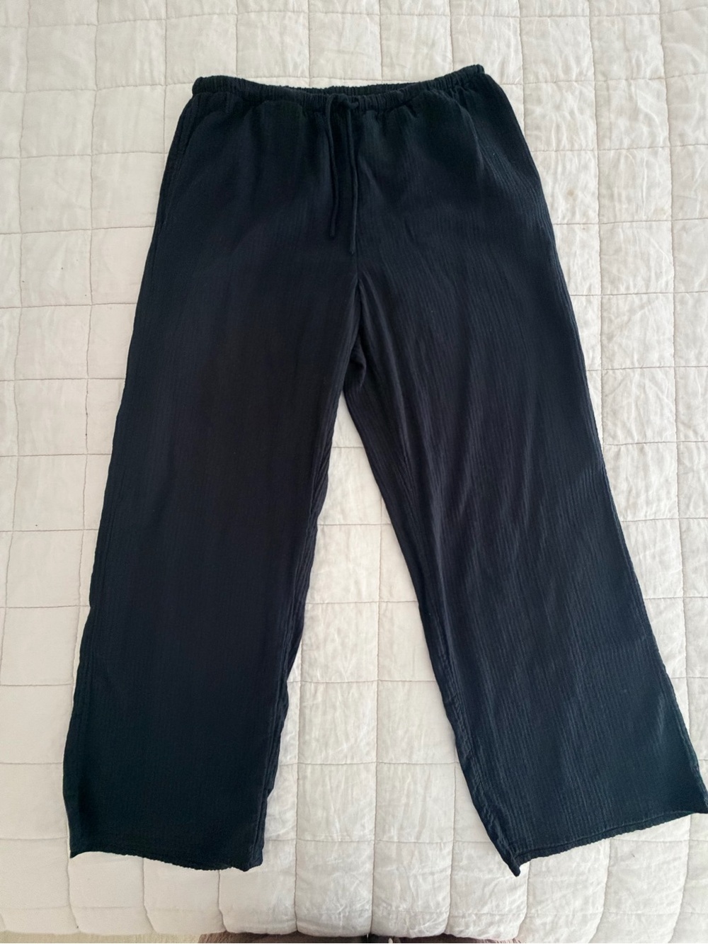 J. Crew - Size S - Beach pant in Hampton linen-blend in Black